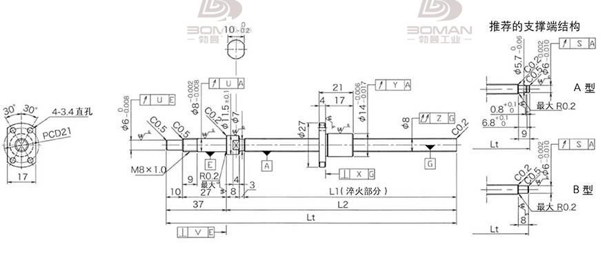 KURODA DP0802JS-HDNR-0260B-C3S 黑田精工丝杆怎么保养